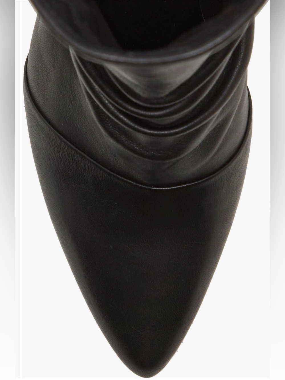 Vince Camuto Andrissa Black Leather Slouchy Pointed Toe Stiletto Booties 8 - Picture 13 of 14